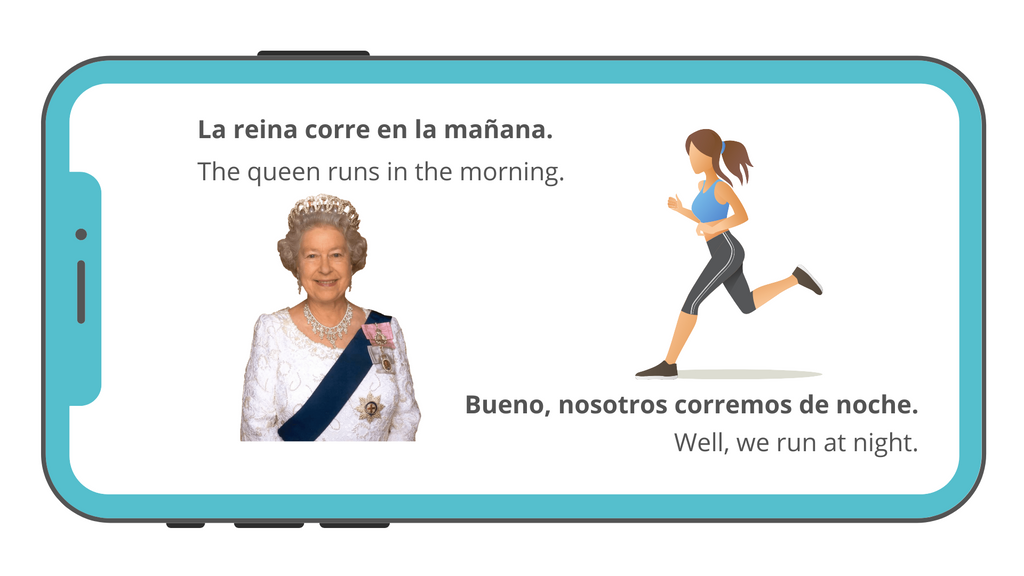 Grammar Time: The queen runs at night