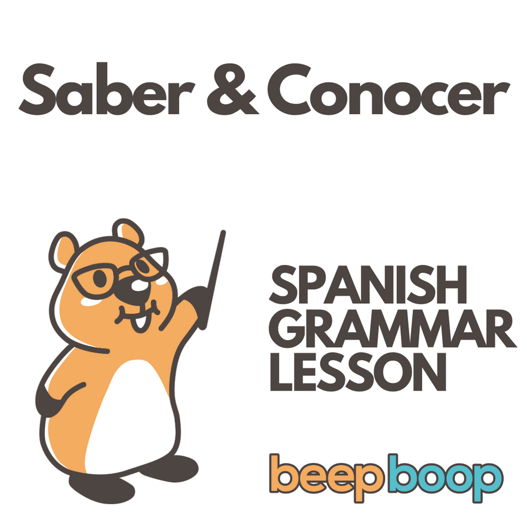 Beepboop Spanish Grammar - Saber & Conocer